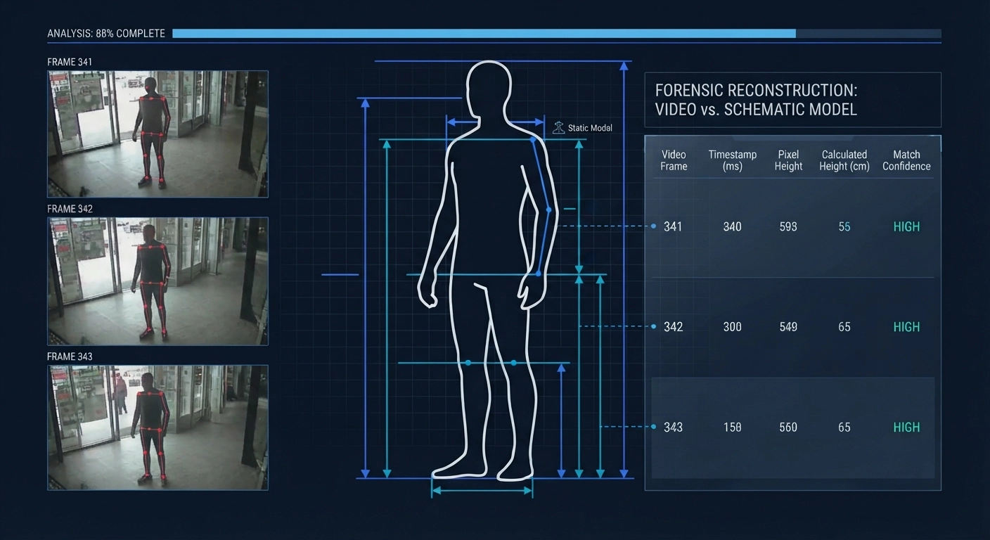 Fotogramma da analisi video forense